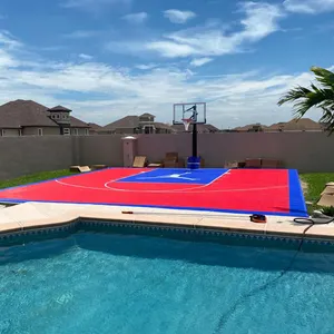 Backyard Basketball Court Surfaces Various Colors 20x20 Feet Backyard Basketball Court Surfaces With Jordan Logo On It From China Cleaning Artifical