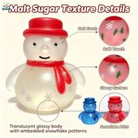 Nouveauté 2026 : Lot de jouets anti-stress de Noël en gros – Paillettes transparentes, jouets compressibles Père Noël, sapin, bonhomme de neige, pain – Jouets de décompression ODM