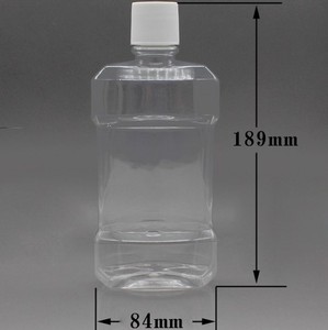 2024 Customizable PET <b>Mouthwash</b> Plastic Bottle Transparent Irregular Flat Design Plastic Bottles - Product Image 2