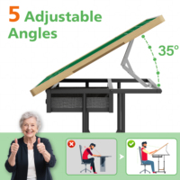 Table de puzzle 1500 pièces, hauteur réglable, inclinable, 6 plateaux en bois, 2 tiroirs en tissu, étagère inférieure, roulettes, poste de travail pour loisirs créatifs