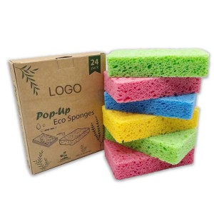 Многоцветные экологически чистые сжатые Целлюлозные губки Волшебные всплывающие губки для мытья посуды кухонная губка - Product Image 1