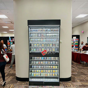 Vitrine d'exposition pour cartes de jeux de société Yu-Gi-Oh! et Pokémon TCG, idéale pour cartes de baseball et magasins de cartes TCG, avec éclairage LED - Product Image 1