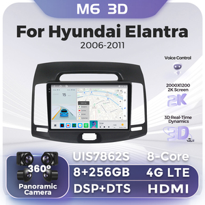 Mekede M6 Pro <span class=keywords><strong>3D</strong></span> 4G Wifi GPS Xe Stereo Màn Hình Cảm Ứng Cho Hyundai Elantra 2006-2011 <span class=keywords><strong>9</strong></span> Inch GPS BT Xe Đa Phương Tiện Máy Nghe Nhạc - Product Image 4