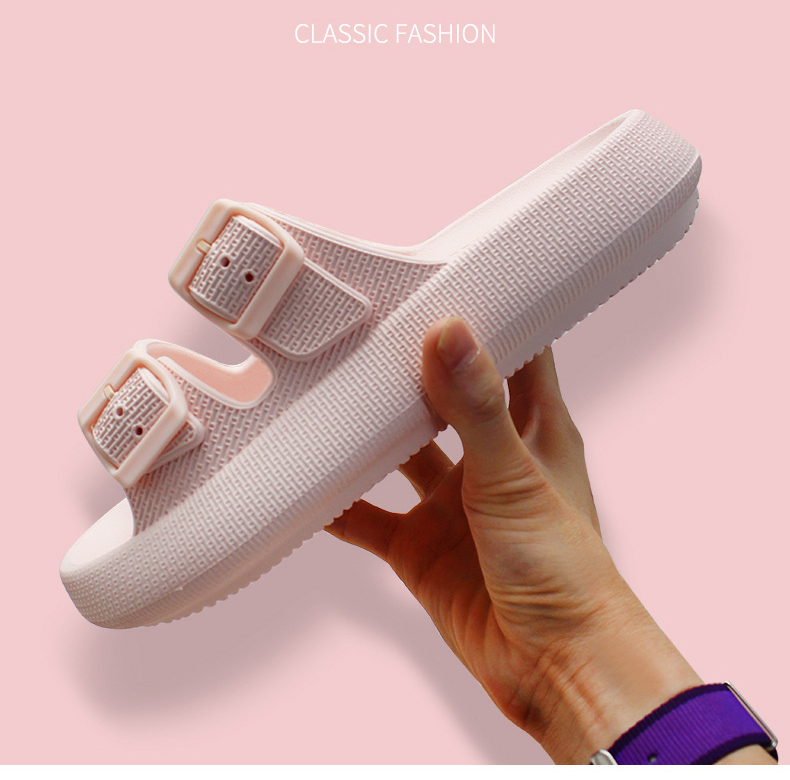 Women Summer Soft EVA Slippers Thick Platform Bathroom Men Slides Slippers