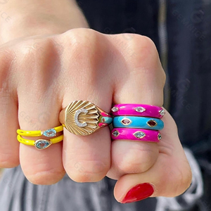 Anello Gemnel in Argento 925 Stile Semplice con Zirconia Cubica Lucida e Smalto per Donna Gioiello a Taglio Marquise - Product Image 6