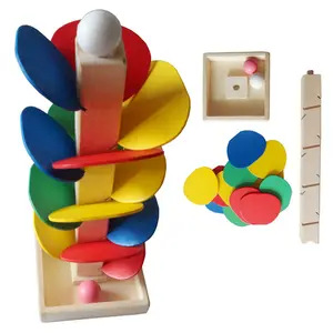 Bestseller Holz spielzeug Bunte Bausteine Marmor Run Ball Track Sets Baby Early Education Puzzle Toy