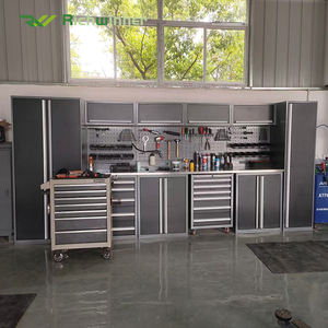 Armoire de rangement multifonctionnelle RW, meuble d'atelier de garage, armoires de garage, rangement modulaire, coffre à outils roulant <span class=keywords><strong>sur</strong></span> roues - Product Image 1