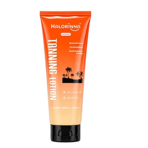 HALORINNA Loción Bronceadora de Aceite de Argán y Coco 100ml, <span class=keywords><strong>Bronceador</strong></span> Natural, Intensifica el Bronceado Dorado, Cuidado Solar <span class=keywords><strong>para</strong></span> <span class=keywords><strong>Playa</strong></span> y Exteriores, Venta al Por Mayor OEM - Product Image 1