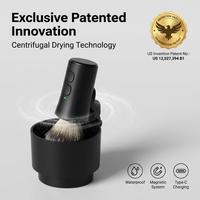 Brosse à raser électrique avec séchage centrifuge rapide protégé par un brevet américain, rechargeable par USB, sans fil, poils synthétiques de qualité supérieure