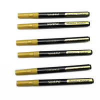 Meilleures ventes 6 pièces Stylo marqueur or étanche Stylo à encre métallique pour peinture