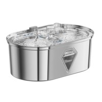 Accessoires pour animaux de compagnie Fontaine à eau pour chat en acier inoxydable 3,5 L Fontaine à eau automatique pour chat