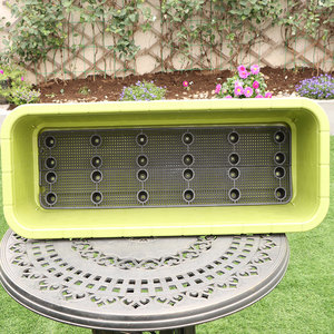 Macetas rectangulares grandes para exteriores, macetas de jardín de plástico, macetas de verduras de gran tamaño, maceta cuadrada de flores para balcón - Product Image 5