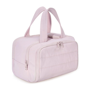 Medium Capacity Eco-Friendly Fashion Zipper Foldable Durable Portable Travel Hand Carry Puffy Wide Opening Cosmetic Storage <b>Bag</b> - Product Image 1