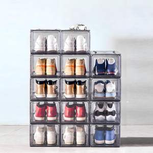 Caja de Acrílico Premium para Zapatillas, Organizador Magnético Transparente para Zapatos, Vitrina Apilable a Prueba de Polvo para Colección de Zapatillas AJ - Product Image 4