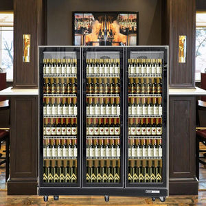 Vitrine commerciale à double porte refroidie par air congélateur en acier inoxydable pour vin verre à bière électrique pour Internet - Product Image 6