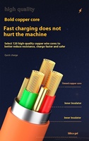 Câble de données personnalisé en gros 3 en 1usb vers câble de type c charge rapide 3A 1.2m pour câble de chargeur iPhone