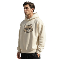 Sweat-shirt à capuche pour homme, motif dessin animé, crème, coupe ample, décontracté, style Y2K, streetwear pour l'automne