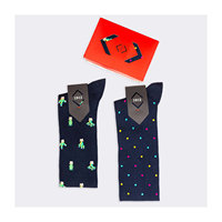 Chaussettes hautes en coton pour hommes de haute qualité fabriquées en Italie motif de Logo d'été décontracté pour boîte de cadeaux spéciaux approvisionnement ODM