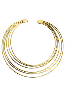 Collar Hasli Multicapa Chapado en Oro Hecho a Mano para Mujer, Joyería Étnica Nupcial, Gargantilla de Capas para Fiesta - Product Image 3