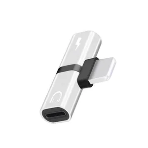 Новый алюминиевый сплав 2 в 1 Dual 8 Pin порты сплиттер разъем для наушников с разъемом подачи внешнего сигнала AUX адаптер зарядного устройства для iphone