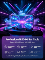 Mesa de DJ LED Curva en Forma de U P2.5 GOB, Mostrador de DJ LED con Alta Frecuencia de Actualización de 3840Hz, Pantalla LED, Sistema de Control NOVA Tb40 MRV412