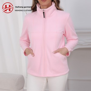 Áo len lông cừu hai mặt dành cho nữ Áo len có mũ trùm đầu hai mặt có khóa kéo Áo len dày dành cho mùa xuân và mùa thu ngoài trời - Product Image 1