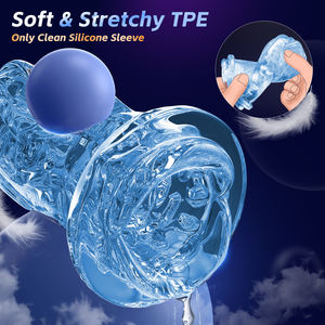 Volledig automatische vibrerende telescopische masturbatie cup voor mannen, van siliconen, met omgekeerde constructie. - Product Image 4