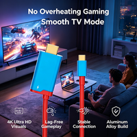 Kabel Tipe C 4K60Hz 100W PD Pengisian Daya untuk Switch Gaming Laptop TV Proyektor