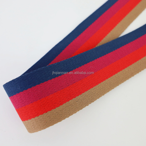 Il produttore fornisce direttamente una fettuccia di cotone a righe di colore largo 50 mm per pantaloni con cinturino per borsa accessori decorativi