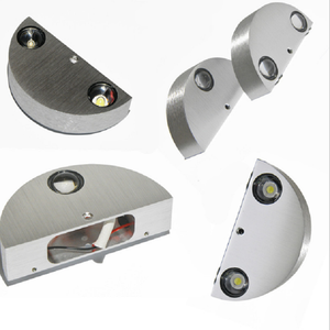 Lampe <span class=keywords><strong>murale</strong></span> à LED semi-circulaire 3W Hagood en aluminium pour chambre à coucher, chevet et couloir. - Product Image 6