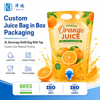 Sac de distribution de boissons en gros pour usine, 3L, 5L, 10L, avec robinet, en film PE transparent, pour sirop, thé, lait, jus d'orange, marques diverses