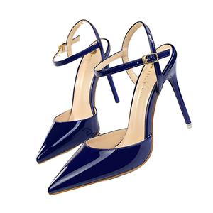 Sandalias de oficina y club nocturno de verano de charol para mujer Diseño fino simple <span class=keywords><strong>con</strong></span> tacón alto y boca poco profunda Transpirable y sexy - Product Image 1