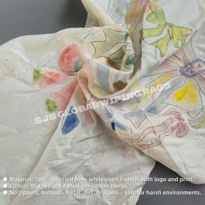 Trapos de Algodón de Grado Industrial, Trapos Blancos Estampados de Camisetas para Limpieza de Talleres, Trapos de Limpieza Industriales Reutilizables - Product Image 4