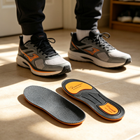Semelle de chaussure de sport, amortissante et anti-vibrations, usine avec 40 ans d'expérience, soutien de la voûte plantaire élevé, semelle intérieure en PU