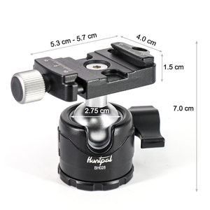 Máy ảnh Tripod Ball <span class=keywords><strong>Head</strong></span> Mount 28mm Đường kính bóng tất cả các kim loại Panorama bóng đầu cho máy ảnh Máy Quay Phim Tripod Monopod trượt - Product Image 2
