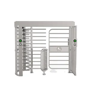 Biometric Full-Height Security Turnstiles Wheelchair Accessible Access Control Full Height Turnstile Gate For Residential Area