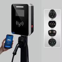 Station de recharge AC pour véhicules électriques 7 kW, borne murale EV avec application NBPower en option, carte RFID, plug-and-play pour usage domestique et commercial en extérieur