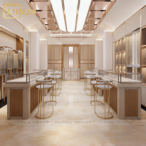 <span class=keywords><strong>Vitrine</strong></span> de présentation de bijoux en gros, comptoir de parfumerie, conception de magasin de bijoux, service clé en main de <span class=keywords><strong>d</strong></span>écoration de boutique - Product Image 4