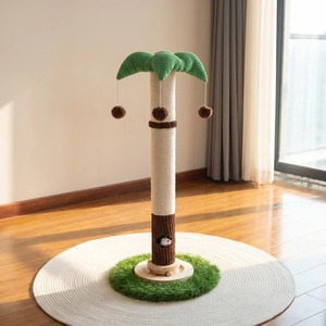 Arbre à chat en sisal en forme de cocotier, durable et sans peluches, jouet pour chat, vente en gros - Product Image 2