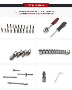 Cường độ cao bền 56pcs Sao ổ cắm sâu ổ cắm Ratchet xử lý cơ khí tay hộp công cụ - Product Image 3