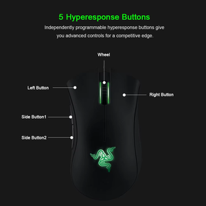 เมาส์เกมมิ่ง <span class=keywords><strong>Razer</strong></span> Deathadder Essential - เซ็นเซอร์ออปติคอล 6400DPI, ปุ่มตั้งโปรแกรมได้ 5 ปุ่ม สำหรับพีซี/แล็ปท็อป - Product Image 3