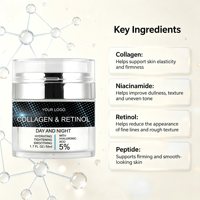 Crème de nuit raffermissante pour le visage OEM ODM 50g, biologique, végétalienne, à base d'acide hyaluronique, de glycérine, de beurre de karité, de vitamine E, pour tous types de peaux, soin du visage