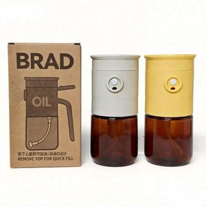 Nouvelle conception – Distributeur d'huile et de vinaigre 150 ml, bouteille marron en verre sodocalcique, anti-fuite, réutilisable, écologique, vaporisateur d'huile - Product Image 1