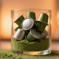Capsules de Matcha Premium Personnalisées avec Poudre Aromatisée, Dosettes de Café Matcha