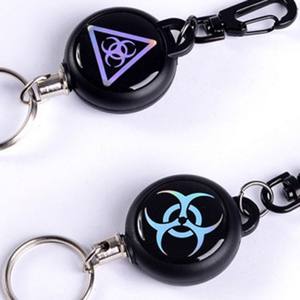 Porte-clés télescopique TAD en acier inoxydable ABS rond anti-perte avec impression sérigraphique, design résistant à l'usure - Product Image 2