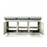 Console de salle de surveillance pour trois personnes, console de centre de commande ; poste de travail central incurvé sur mesure, 1710*900*750mm.