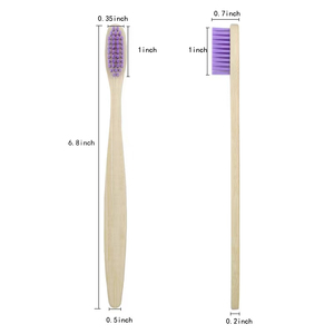 Vente en gros de brosses à dents en bambou 100 % biodégradables, respectueuses de l'environnement, à poils doux, brosses à dents naturelles - Product Image 5