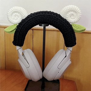 New Arrival Custom <strong>Funny</strong> Crocheted <strong>Headphone</strong> Cover Crochet Sheep Horn <strong>Headphone</strong> Accessory Animal Ears Headset Case - Product Image 5