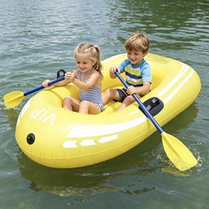 Kayak gonflable en PVC en promotion, monoplace ou biplace, bateau gonflable pour enfants, canoë d'été pour divertissement aquatique en extérieur - Product Image 1