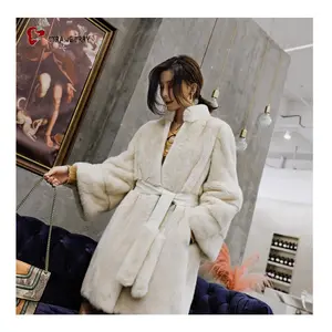 barato real mink fur coats Suppliers-Jaqueta de pele de vison, casaco longo vintage de pele de vison real